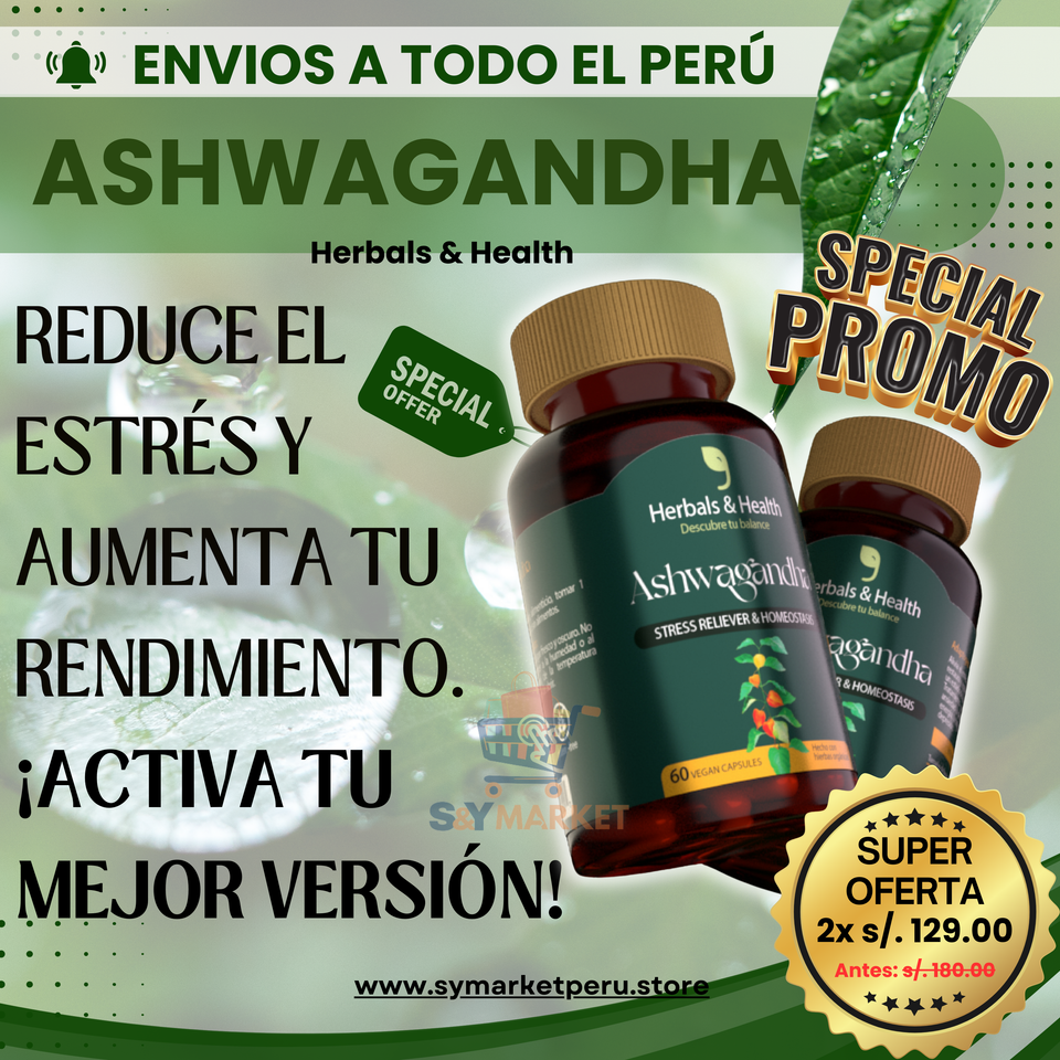 ASHWAGANDHA PURO - ¡La calma natural que tu cuerpo necesita! 🌿