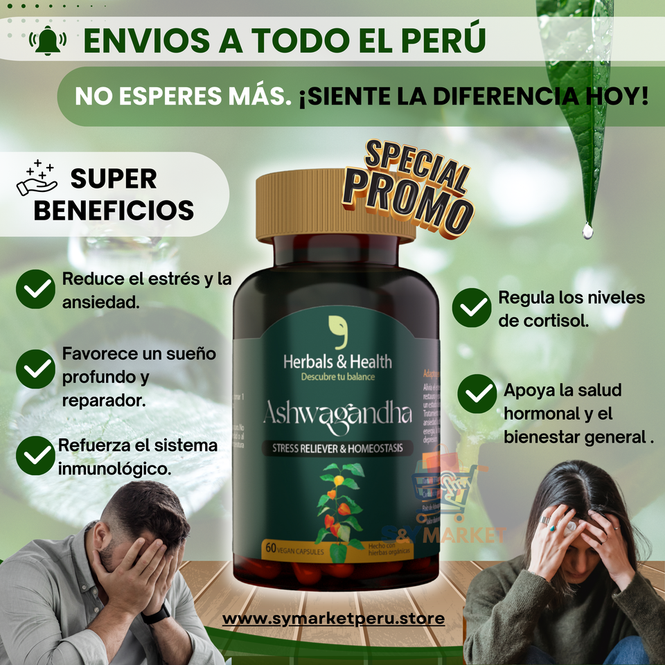 ASHWAGANDHA PURO - ¡La calma natural que tu cuerpo necesita! 🌿