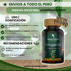 ASHWAGANDHA PURO - ¡La calma natural que tu cuerpo necesita! 🌿